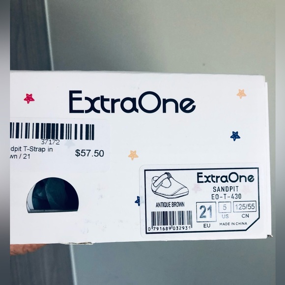 Bundle of Extra One  Brown and Silver Kids Shoes. Size 20, 21, 22. - Picture 4 of 5